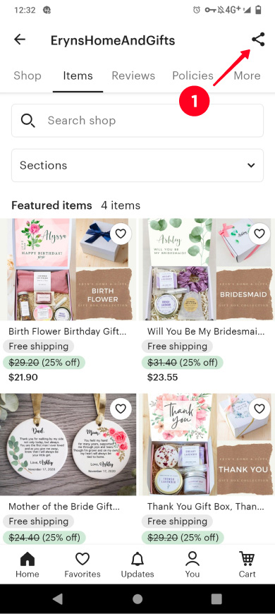 How to add an Etsy link to Instagram bio