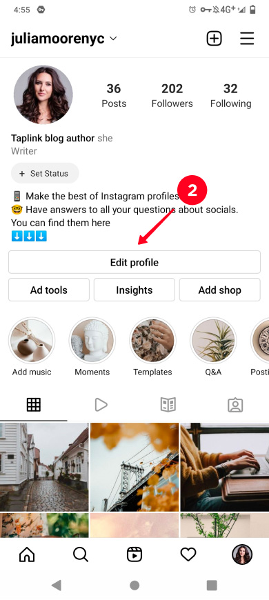 How to add your Twitter link in Instagram bio?