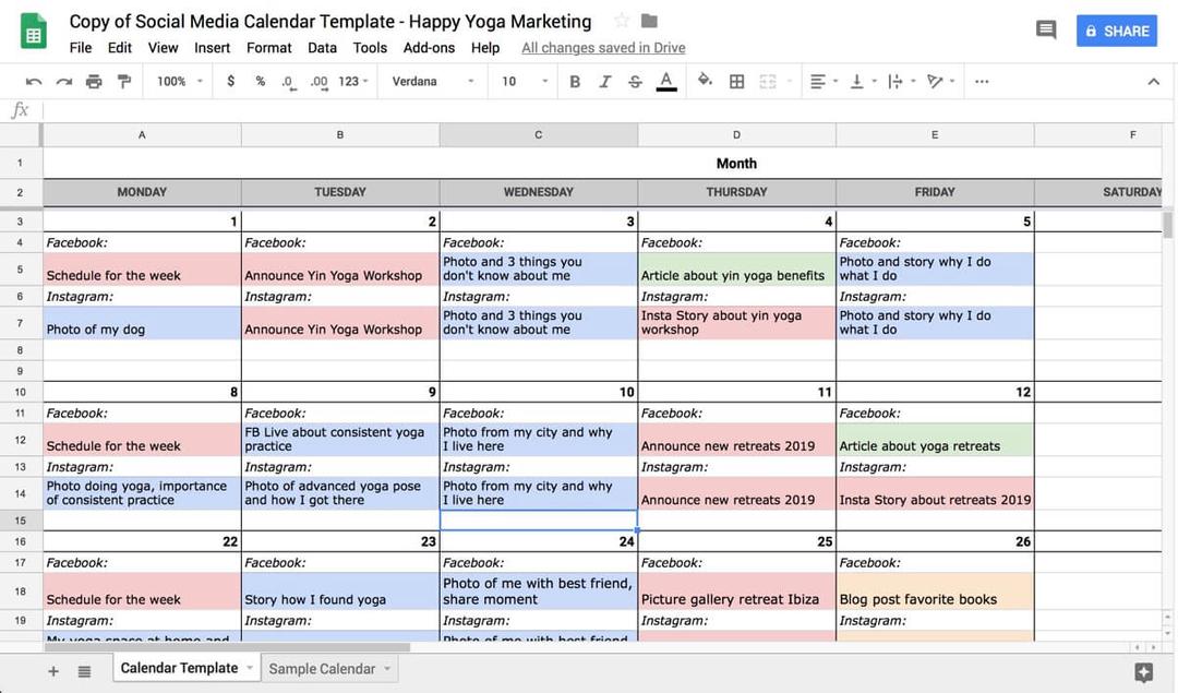 Social Media Content Calendar Template Images and Photos finder