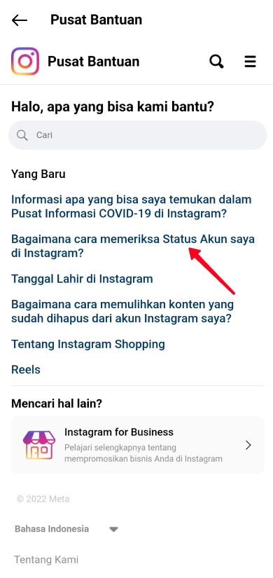 Hubungi Dukungan Instagram. Minta Bantuan Dari Aplikasi Atau Browser