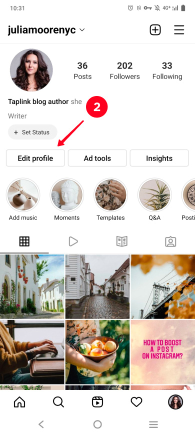 How to add an Etsy link to Instagram bio